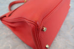 Hermes Kelly Handbag Red Togo with Gold Hardware 32 - image 12