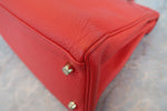 Hermes Kelly Handbag Red Togo with Gold Hardware 32 - image 13