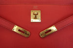 Hermes Kelly Handbag Red Togo with Gold Hardware 32 - image 18
