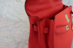 Hermes Kelly Handbag Red Togo with Gold Hardware 32 - image 9