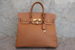 Hermes HAC Birkin Bag Brown Courchevel with Gold Hardware 32 - image 2