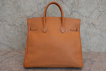 Hermes HAC Birkin Bag Brown Courchevel with Gold Hardware 32 - image 4