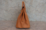 Hermes HAC Birkin Bag Brown Courchevel with Gold Hardware 32 - image 5