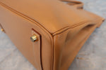 Hermes HAC Birkin Bag Brown Courchevel with Gold Hardware 32 - image 14