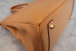Hermes HAC Birkin Bag Brown Courchevel with Gold Hardware 32 - image 15