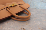 Hermes HAC Birkin Bag Brown Courchevel with Gold Hardware 32 - image 16