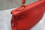 Hermes Kelly Handbag Red Togo with Gold Hardware 32 - image 5