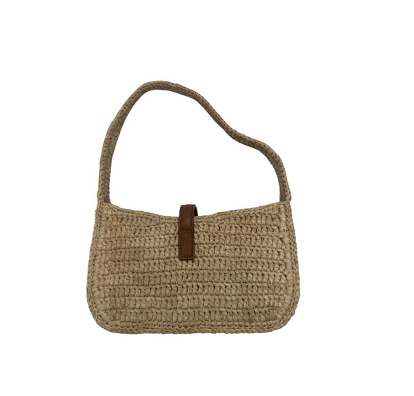 Saint Laurent Le 5 a 7 Hobo Raffia Mini