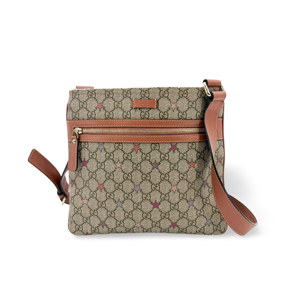 Gucci Flat Messenger Bag Printed GG Coated Canvas Medium - image 1