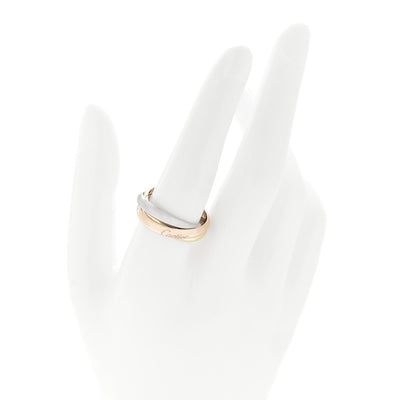 18K Pink Yellow White Gold Classic Trinity Ring 59 8.75