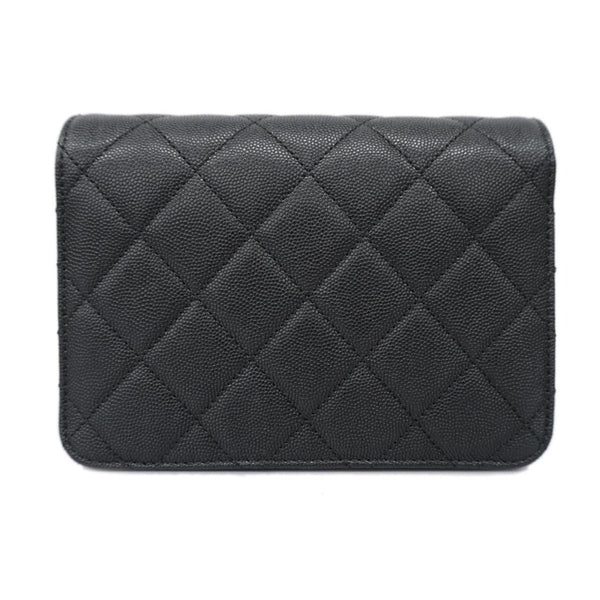 Chanel Chanel Matelassé Cuir Noir Black leather medium