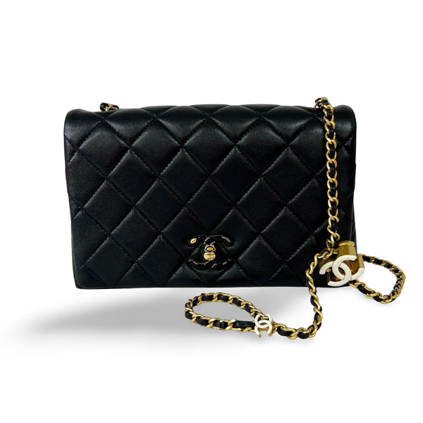Chanel Enamel Multi CC Chain Flap Bag Quilted Lambskin Mini - image 1