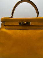 Hermes Kelly 32 Graine Couchevel Yellow leather 28 - image 13