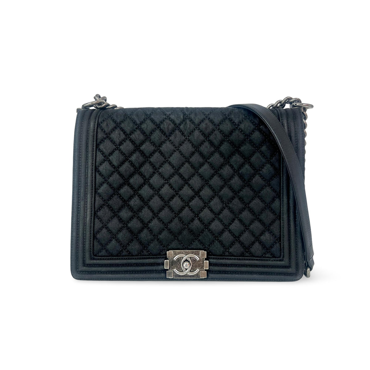 Chanel Quilted Boy Tote Quilted Aged Glazed Aged Calfskin - image 1