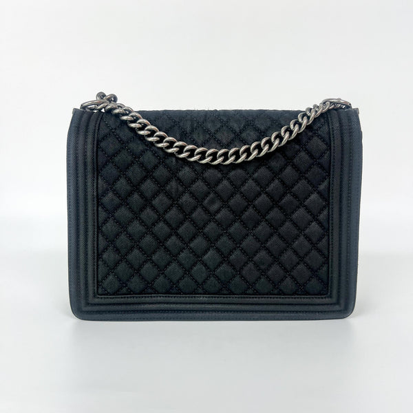 Chanel Quilted Boy Tote Quilted Aged Glazed Aged Calfskin