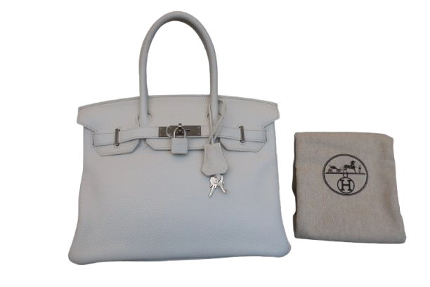 Hermes Birkin Handbag White Clemence with Gold Hardware 30 - image 1