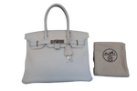 Hermes Birkin Handbag White Clemence with Gold Hardware 30 - image 1