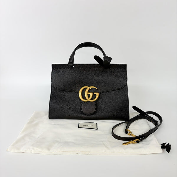 Gucci GG Marmont Top Handle Bag Leather Medium