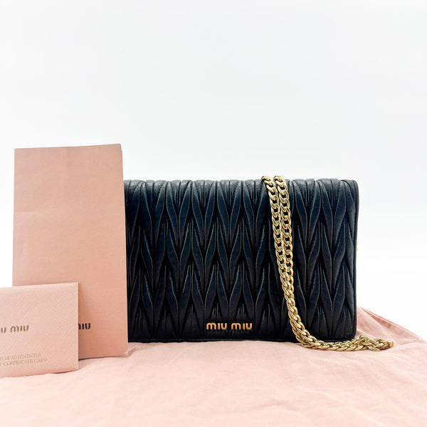 Miu Miu Nappa Matelassè Leather
