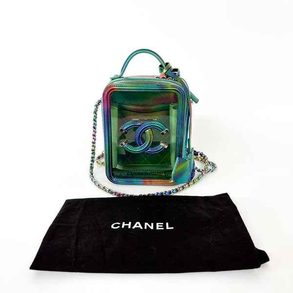 Chanel Filigree Vertical Vanity Case PVC with Lambskin Small