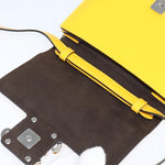 Fendi Curligraphy Shoulder Enamel Yellow Silver small - image 15