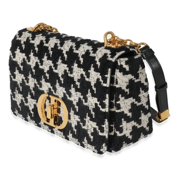 Christian Dior Caro Bag Macro-Houndstooth Fabric Medium
