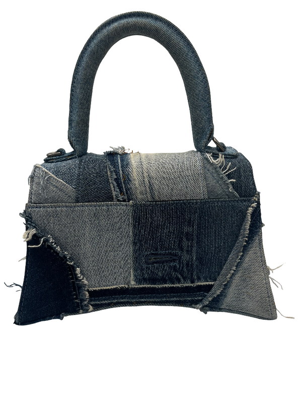 Balenciaga Hourglass Top Handle Bag Denim medium