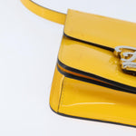 Fendi Curligraphy Shoulder Enamel Yellow Silver small - image 10