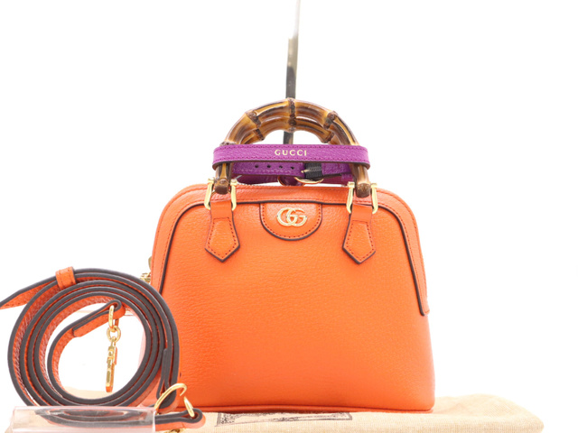 Gucci Diana NM Bamboo Handle Tote Leather Mini - image 1