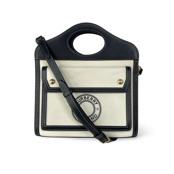 Burberry Pocket Bag Check Canvas and Leather Mini - image 1