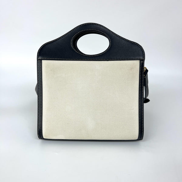 Burberry Pocket Bag Check Canvas and Leather Mini