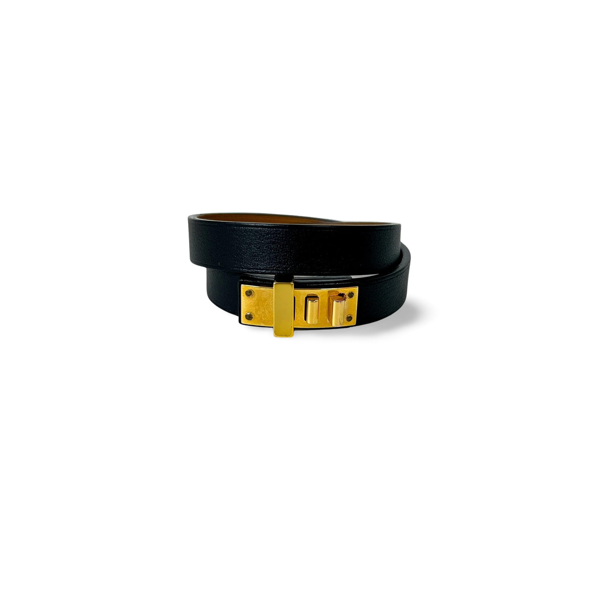 Hermes Mini Dog Double Tour Bracelet Leather Mini - image 1