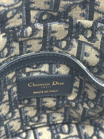 Christian Dior Drawstring Bucket Bag Wicker with Oblique Canvas - image 5