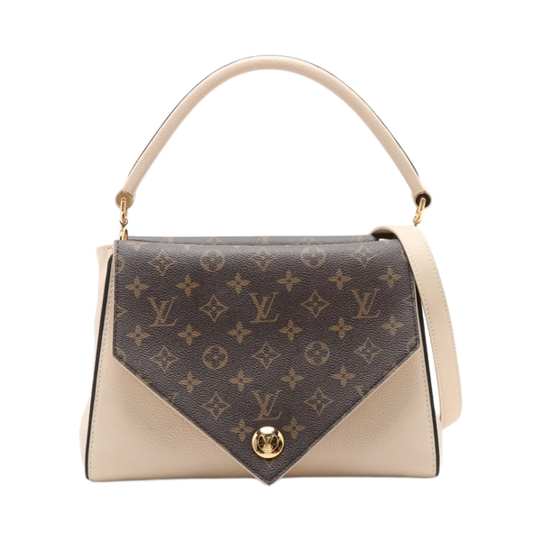Louis Vuitton Double V Handbag Calfskin with Monogram Canvas - image 1
