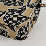 Chanel Flap Card Holder on Chain Quilted Printed Canvas - image 9