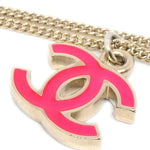 Chanel CC Logo Pendant Necklace Metal - image 3