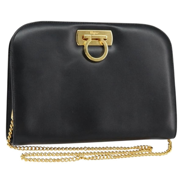 Salvatore Ferragamo Vintage Gancini Chain Shoulder Bag Leather Medium - image 1