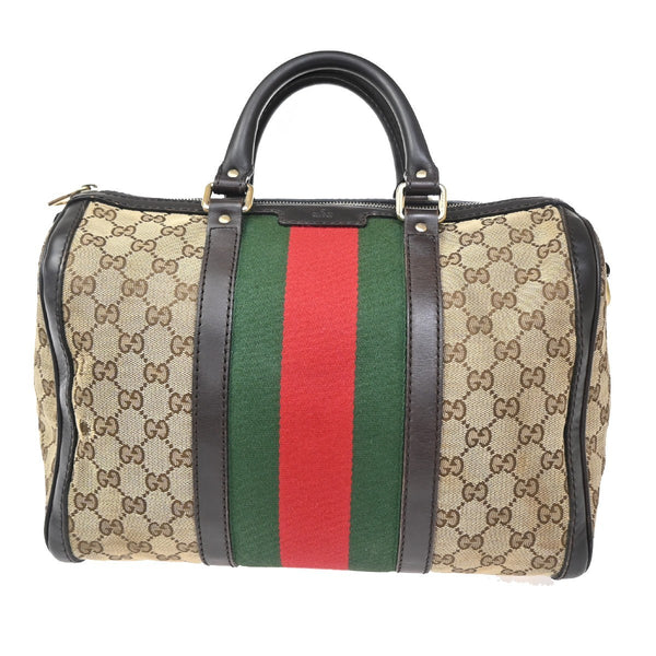 Gucci Vintage Web Boston Bag GG Canvas Medium