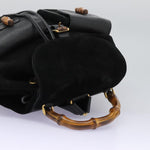 Gucci Vintage Bamboo Backpack Suede and Leather - image 14