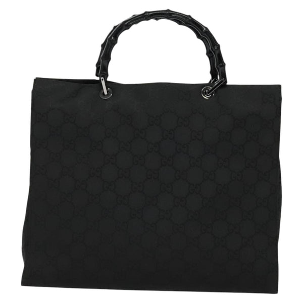 Gucci Vintage Bamboo Handle Tote GG Nylon Medium