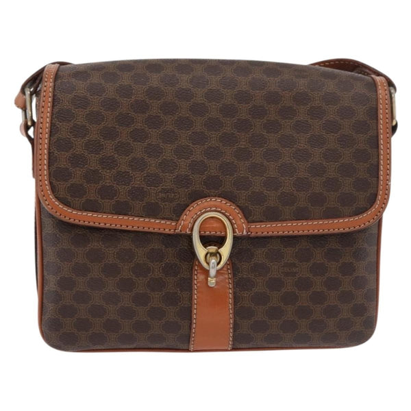 Celine Vintage Macadam Shoulder Bag Canvas and Leather - image 1