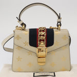 Gucci Sylvie Top Handle Bag Printed Leather Mini - image 14