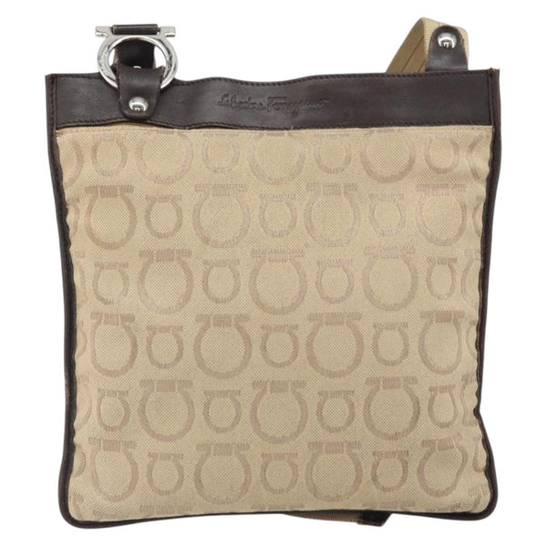 Salvatore Ferragamo Gancini Shoulder Bag Canvas - image 1