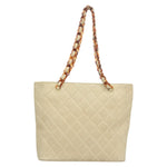 Chanel Vintage CC Tote Leather Small - image 2