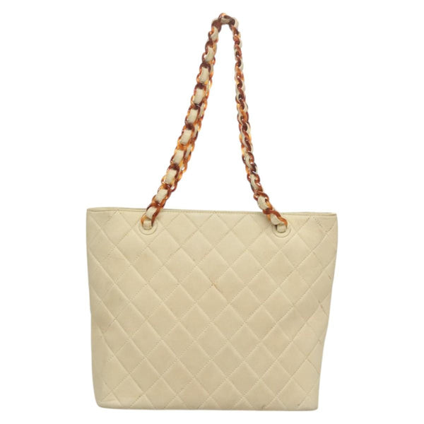 Chanel Vintage CC Tote Leather Small