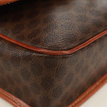 Celine Vintage Macadam Circle Logo Shoulder Bag Canvas and Leather - image 8