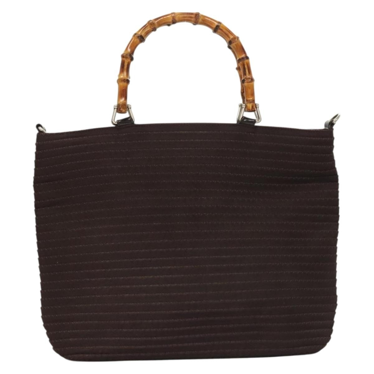 Gucci Vintage Bamboo Handle Tote Nylon - image 1