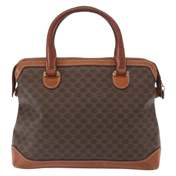 Celine Vintage Macadam Handbag Canvas and Leather