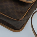 Celine Vintage Macadam Circle Logo Shoulder Bag Canvas and Leather - image 8