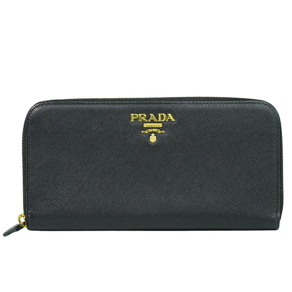 Prada Zip Around Tab Wallet Saffiano Leather Long - image 1